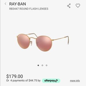 Ray-ban round flash glasses - pink